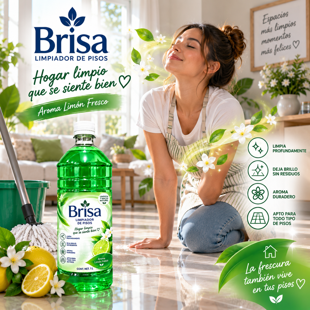 Limpiador de Pisos BRISA – Limón Fresco