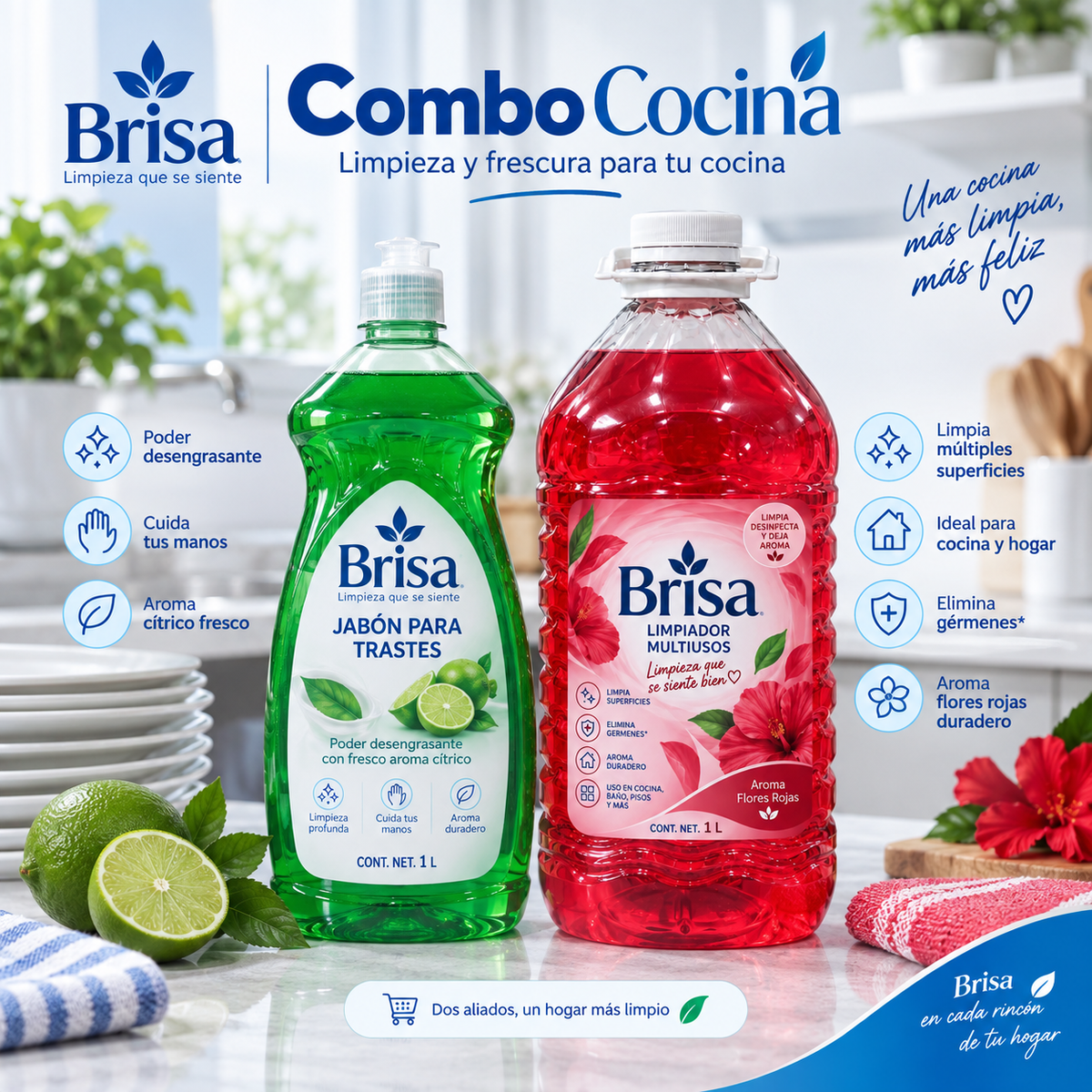 Combo Cocina BRISA – Limpieza y Frescura para tu Cocina